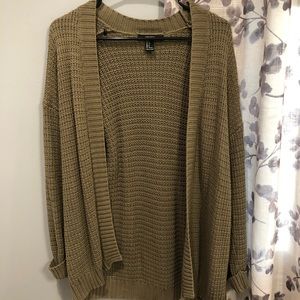 Forever 21 green cardigan